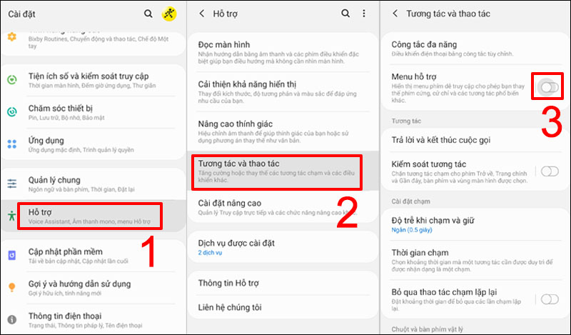 Bật tính năng phím Home ảo